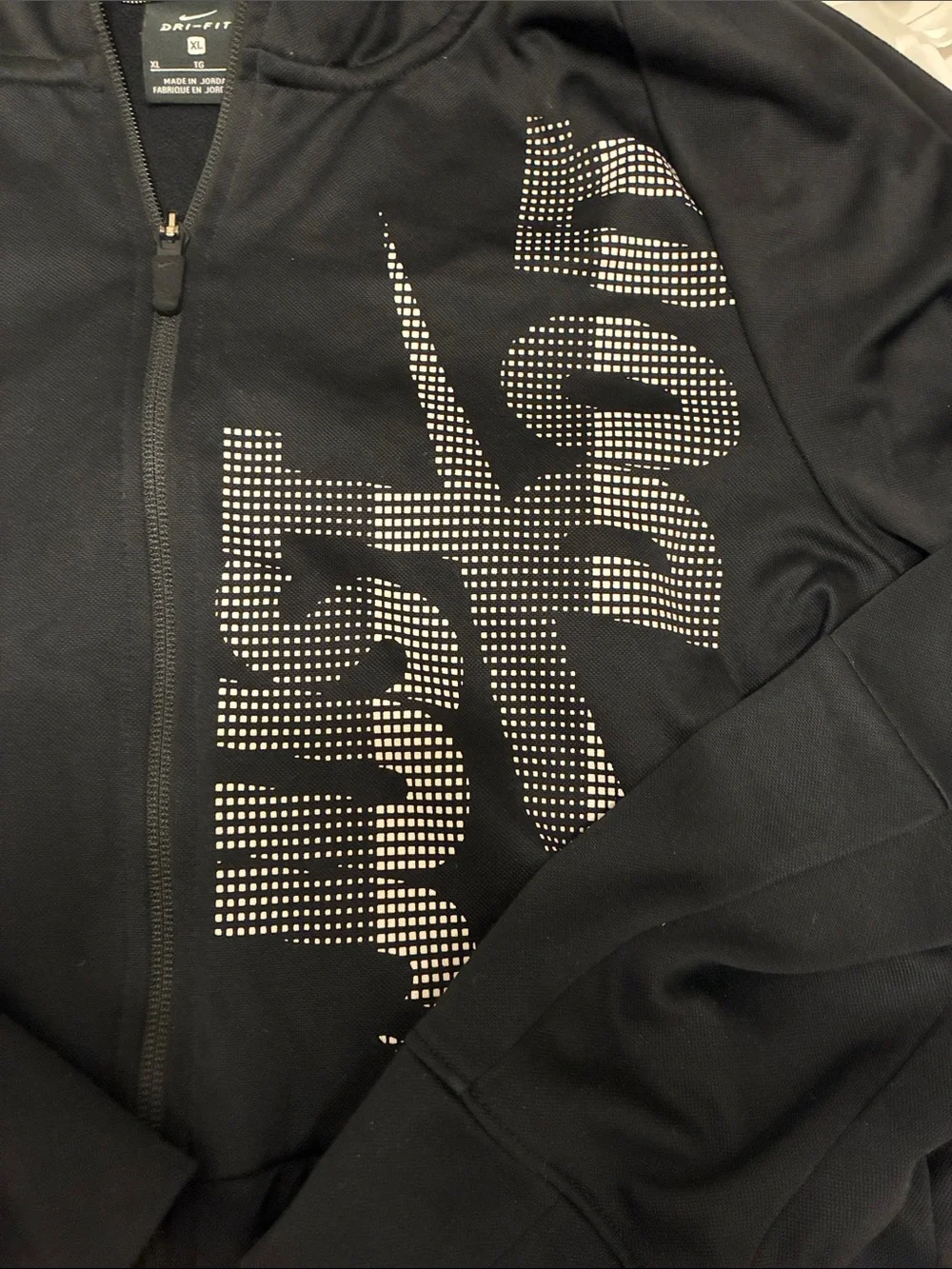 Nike Black Hooded Jacket with white Logo